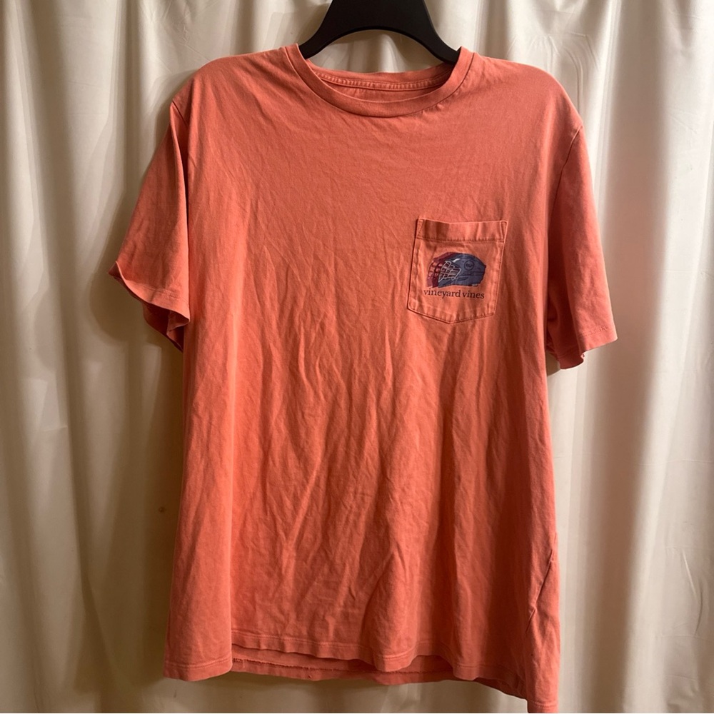 Vineyard Vines Coral Short-Sleeve Pocket Tee